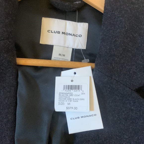 NEW - Men’s Club Monaco Double Breasted Coat - Picture 3 of 4